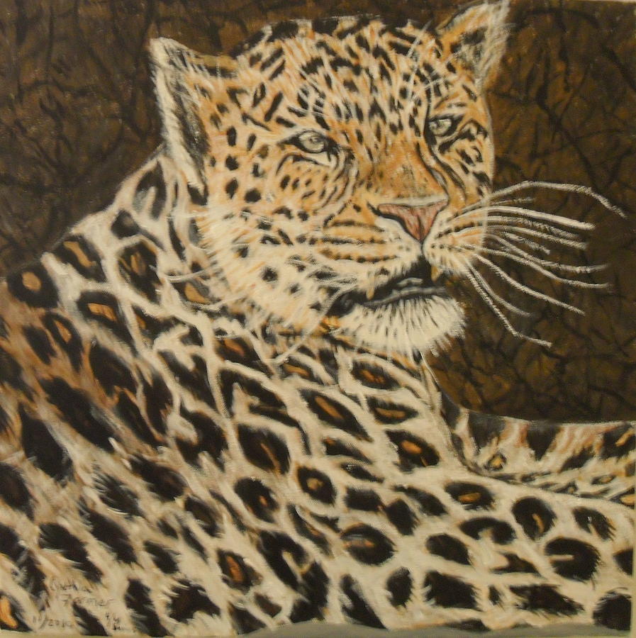 Leopard fourth of four Painting by Cynthia Farmer | Fine Art America