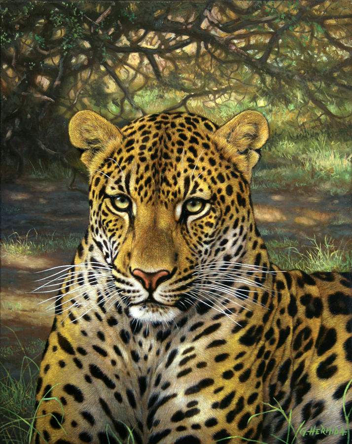 Leopard Painting by Gabriel Hermida