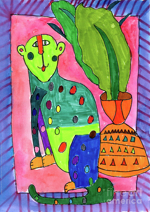 Leopard Painting by Julien Jollon Age Twelve