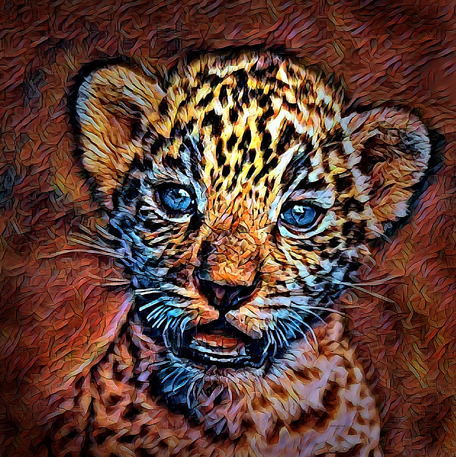 Leopard Kitten Digital Art by Artful Oasis