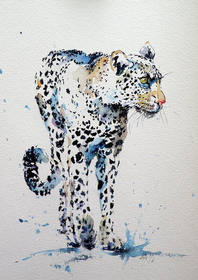 Leopard Painting by Kovacs Anna Brigitta