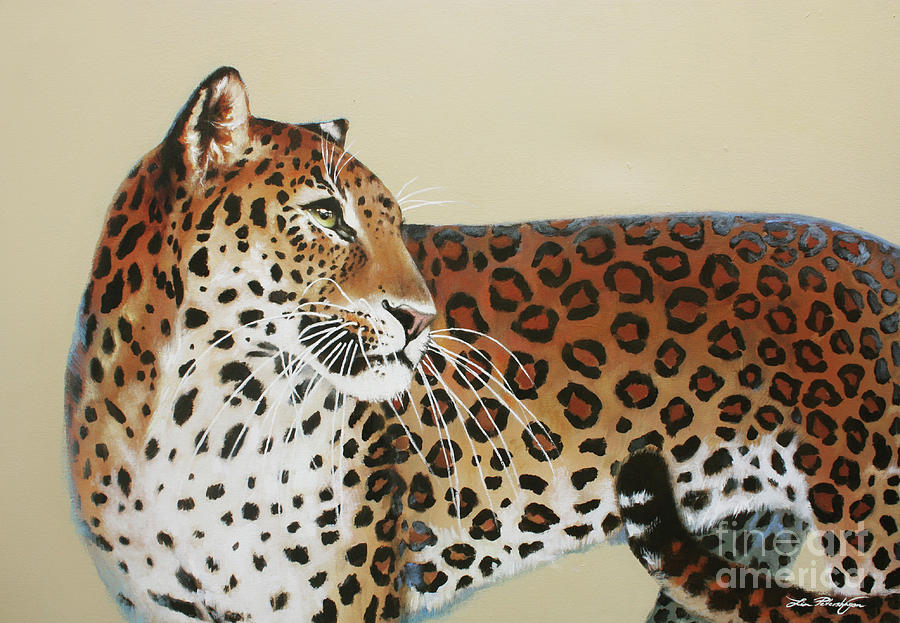 Leopard Painting by Lin Petershagen