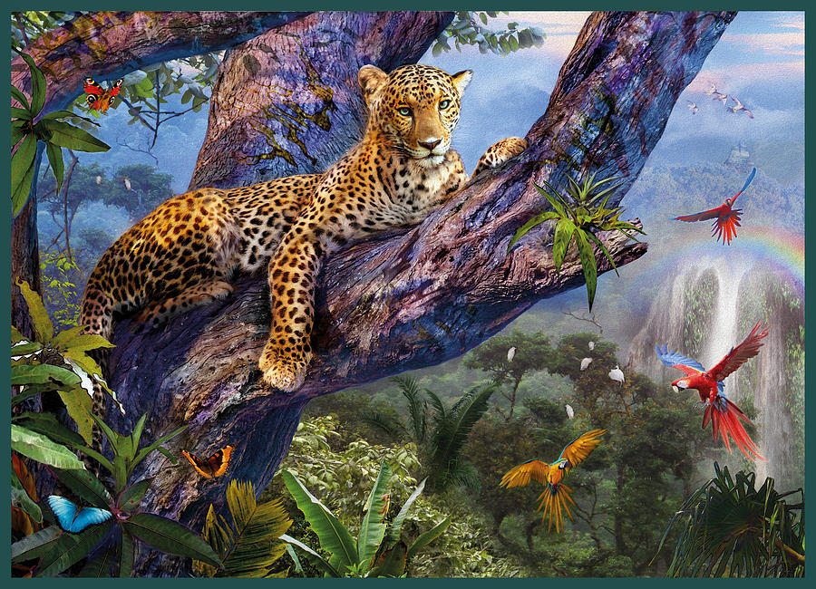 Leopard on a tree Digital Art by MGL Licensing - Fine Art America