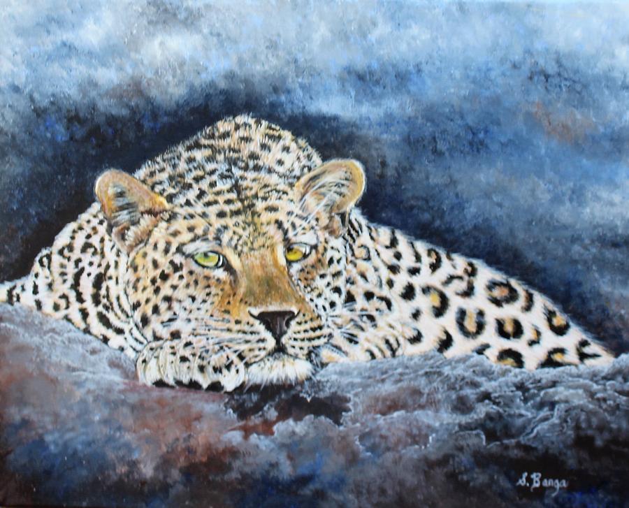 Leopard Painting by Sheila Banga