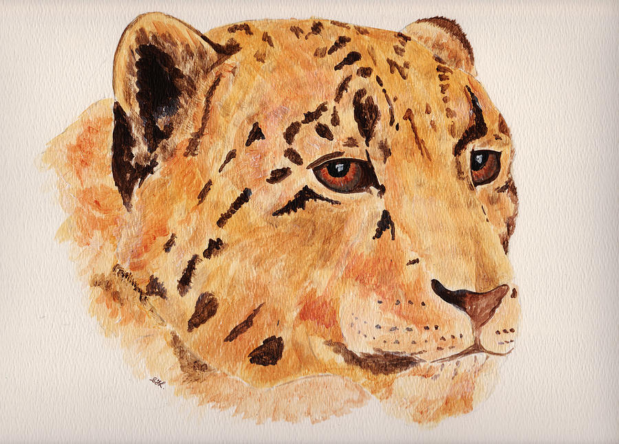 Leopard Study Painting by Stephanie Grant