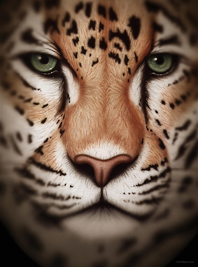 Leopard Painting by WB Johnston