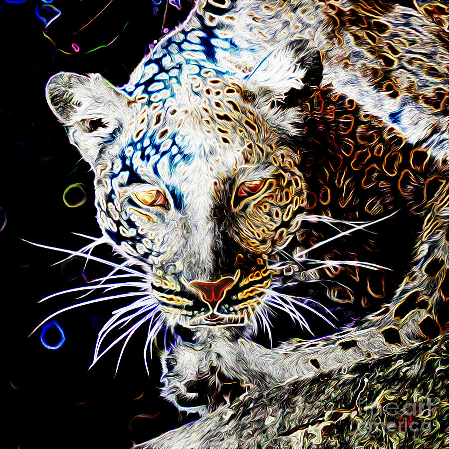 Leopard Digital Art - Leopard by Zedi