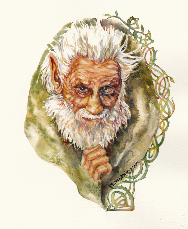 Elf Painting - Leprechaun  by Peggy Wilson