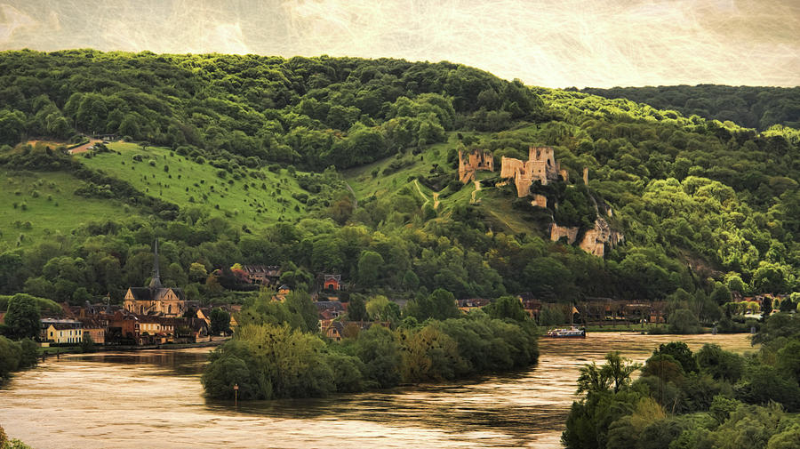 Normandy Photograph - Les Andelys, Normandy, France, on the Seine, Richard Lionheart Gaillard Chateau by Curt Rush