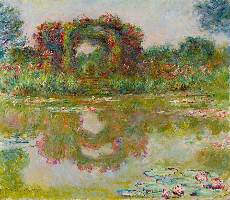 Les Arceaux de Roses. Giverny Painting by Claude Monet
