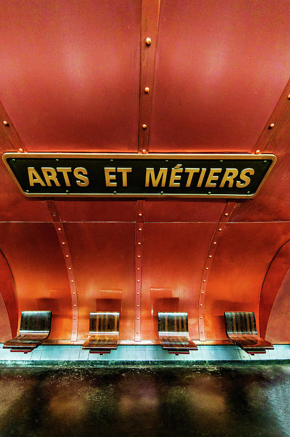 Les Arts et Metiers, Metro Station, Paris, France. Photograph by Maggie Mccall