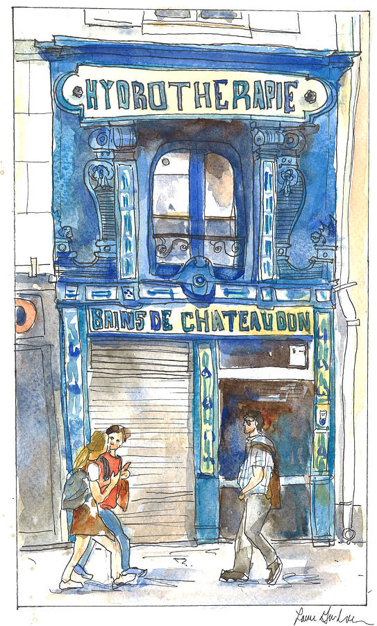 Les Bains de Paris Painting by Laura Gardner - Pixels