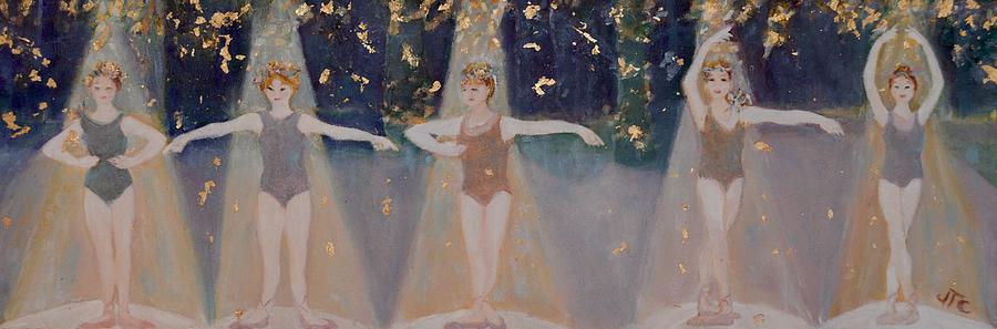 Ballet Painting - Les Cinq Positions by Julie Todd-Cundiff