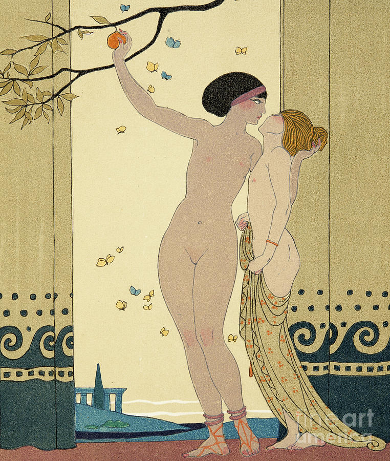 Georges Barbier Painting - Les Conseils by Georges Barbier