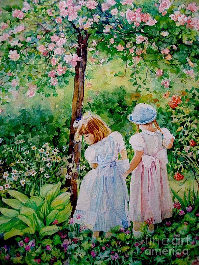 Spring Painting - Les Fillettes by Francoise Chauray