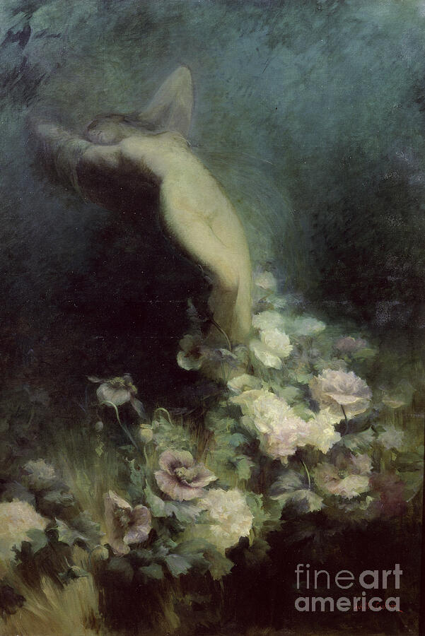 Les Fleurs du Sommeil by Achille Theodore Cesbron Painting by Achille Theodore Cesbron