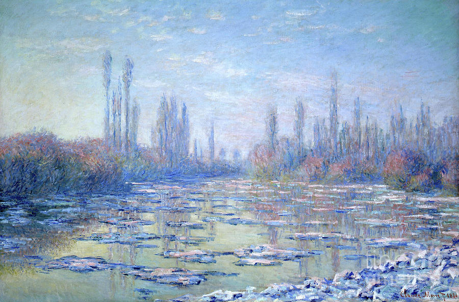 Les Glacons, 1880 Painting by Claude Monet