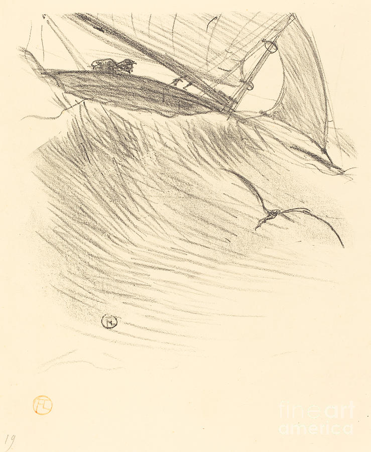 Les Hirondelles De Mer Drawing by Henri De Toulouse-lautrec - Fine Art ...