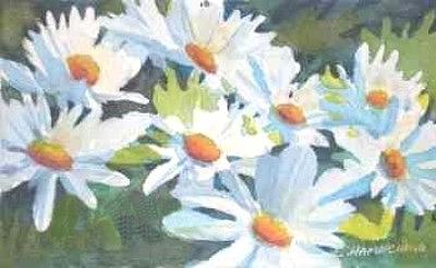 Floral Painting - Les Marguerites by Carol Hama Chang Floral Painting - Les Marguerites by Carol Hama Chang