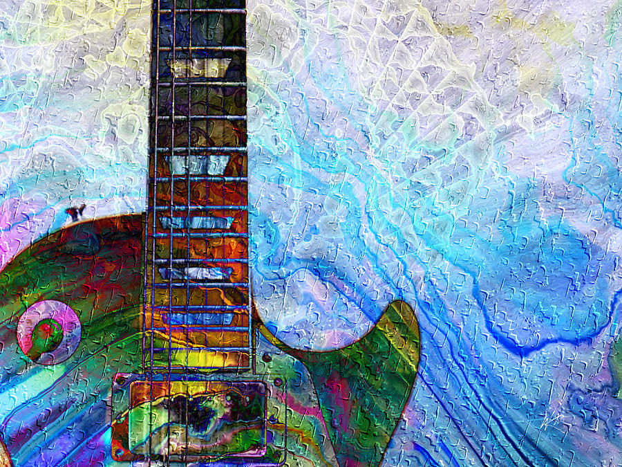 Les Paul Guitar 2 Digital Art by Kiki Art