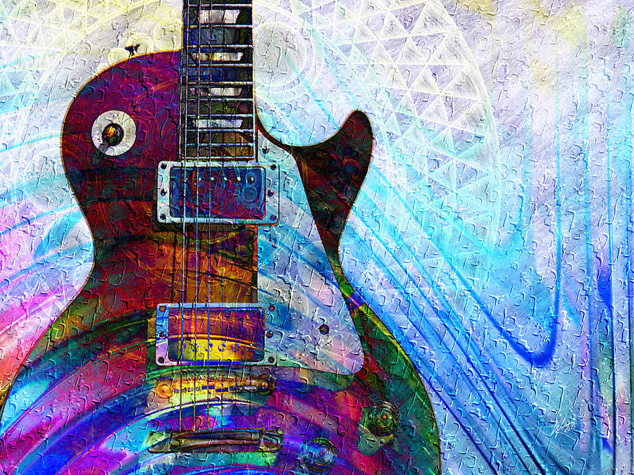 Les Paul Guitar 3 Digital Art by Kiki Art