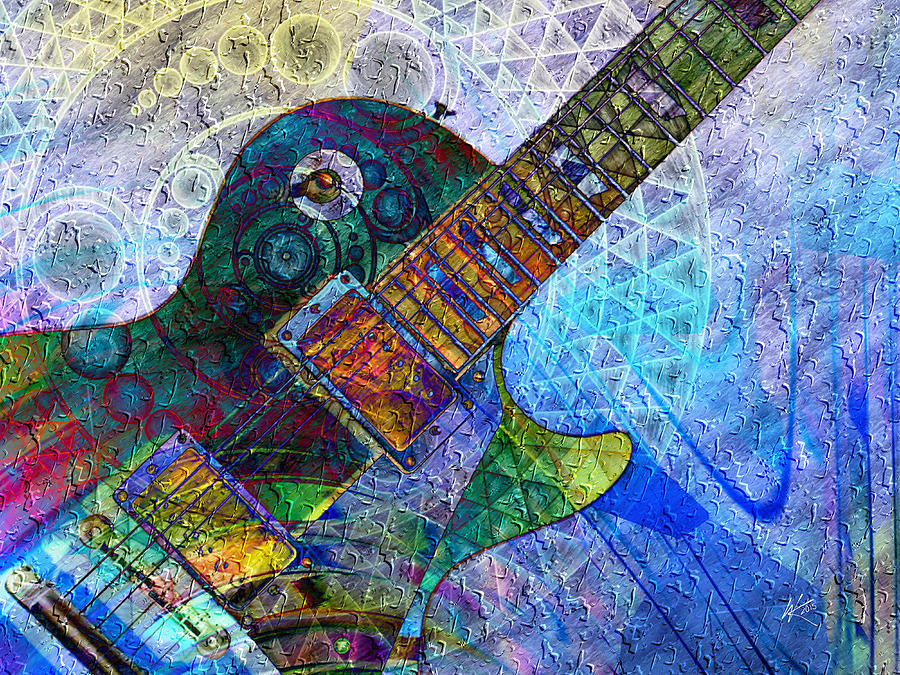 Les Paul Guitar 4 Digital Art by Kiki Art