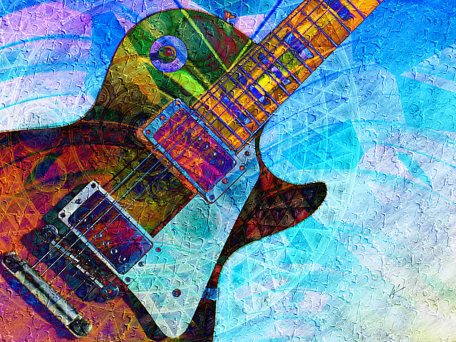 Les Paul Guitar 5 Digital Art by Kiki Art