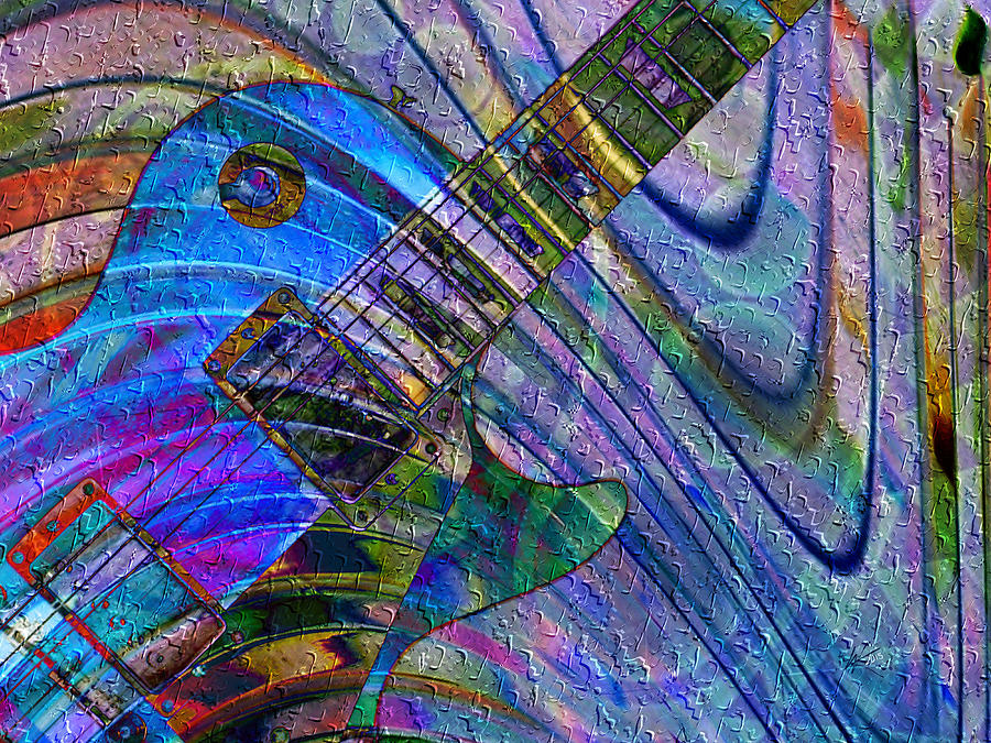 Les Paul Guitar 7 Digital Art by Kiki Art