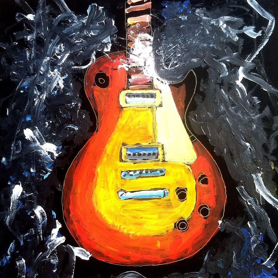 Les Paul live Painting by Neal Barbosa