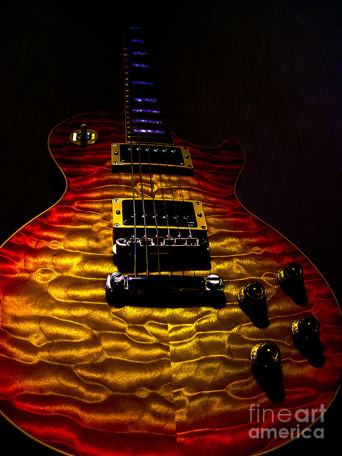 Guitar Custom Quilt Top Spotlight Series Digital Art by Guitarwacky Fine Art
