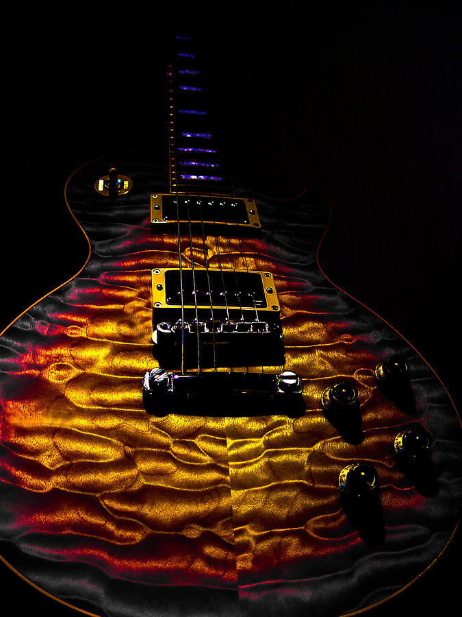 Tri-Burst Quilt Top Guitar Spotlight Series Digital Art by Guitarwacky Fine Art