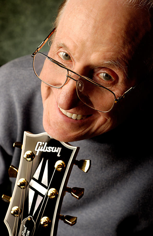 Les Paul with Gibson Headstock by Gene Martin Photograph by David Smith