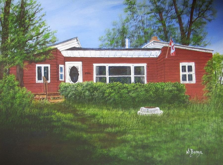 Leslie Cabin Painting by Sheila Banga