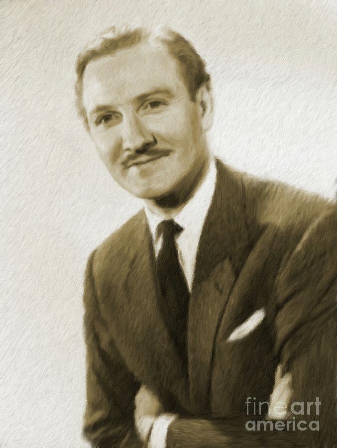 Leslie Phillips, British Actor Painting