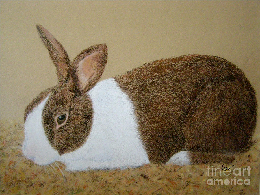 Rabbit Painting - Less Rabbit by Lynn Quinn