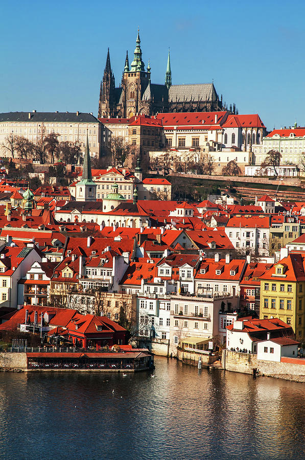 Lesser Town and St Vitus Cathedral. Prague Photograph by Jenny Rainbow