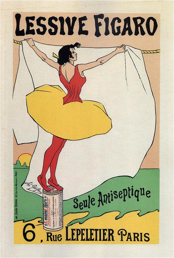 Lessive Figaro - Vintage Advertising Poster For Washing Powder Mixed Media