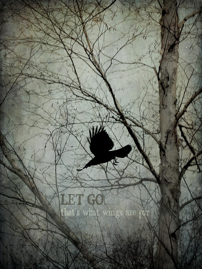 Typography Photograph - Let Go by Angie Rea
