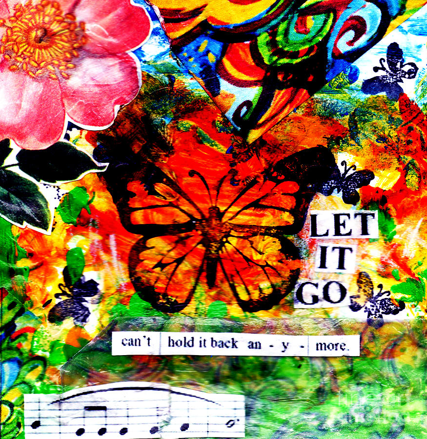 Butterfly Mixed Media - Let It Go by Genevieve Esson