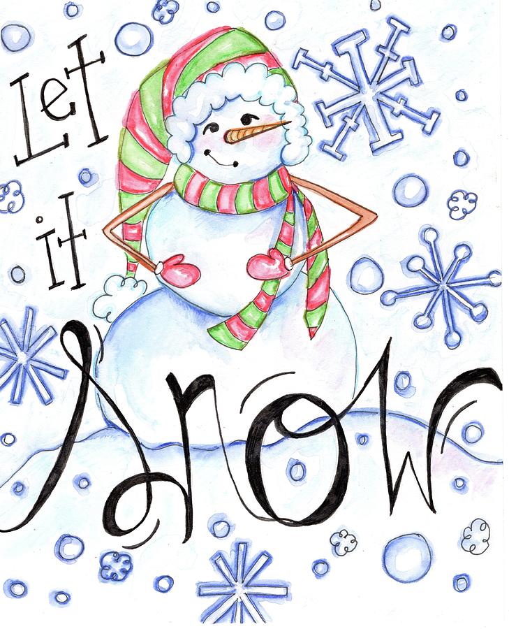 Let it Snow Mixed Media by Anne Seay