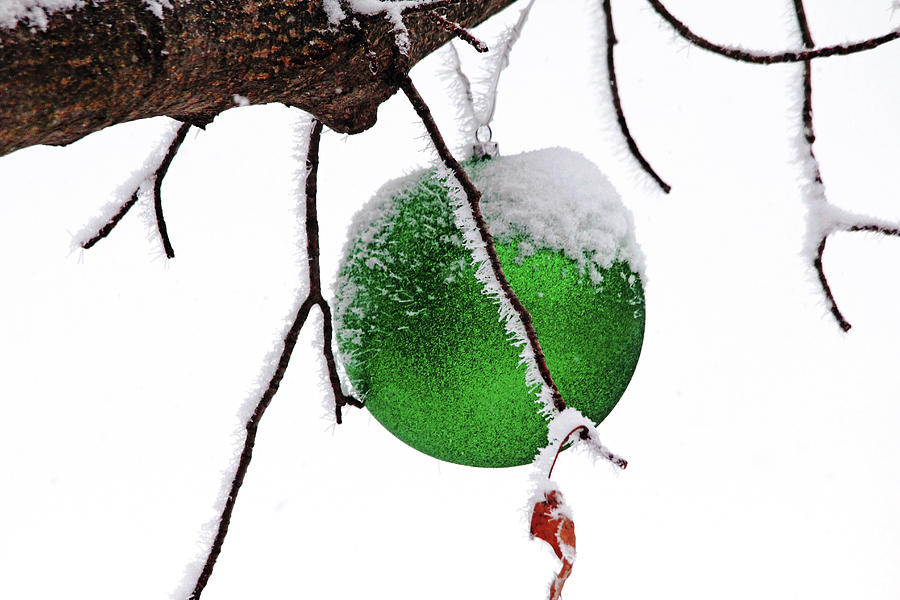 Let it Snow Christmas Ornament Photograph by Debbie Oppermann
