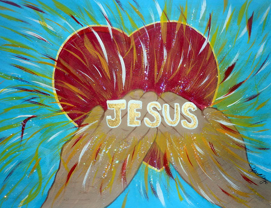 Let Jesus Into Your Heart Painting by Sheila Yackley Prophetic Pieces