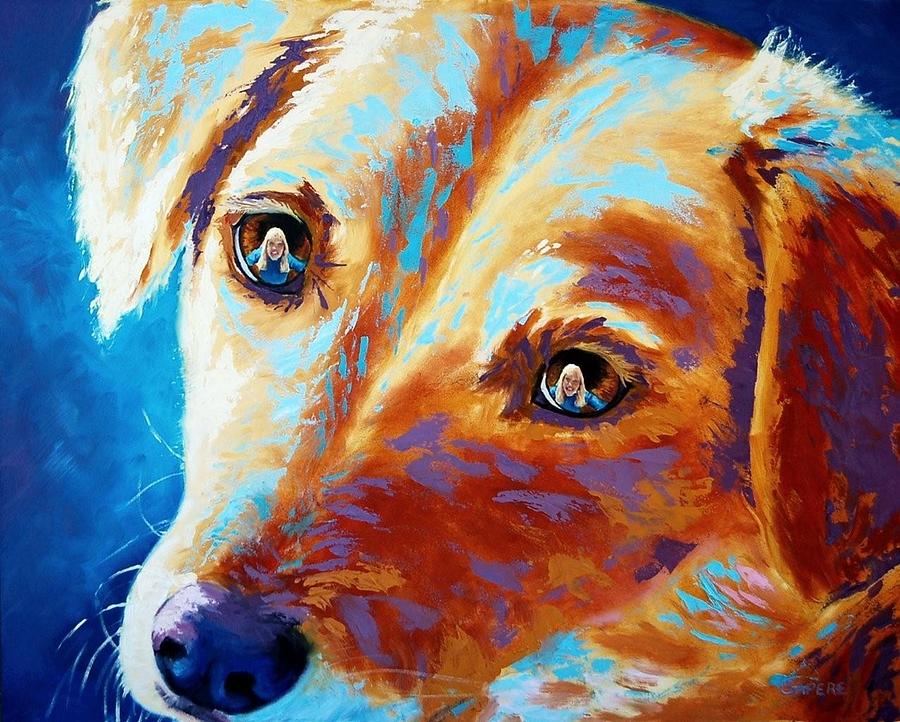 Let Me Be the Person My Dog Thinks I Am Painting by Lynee Sapere