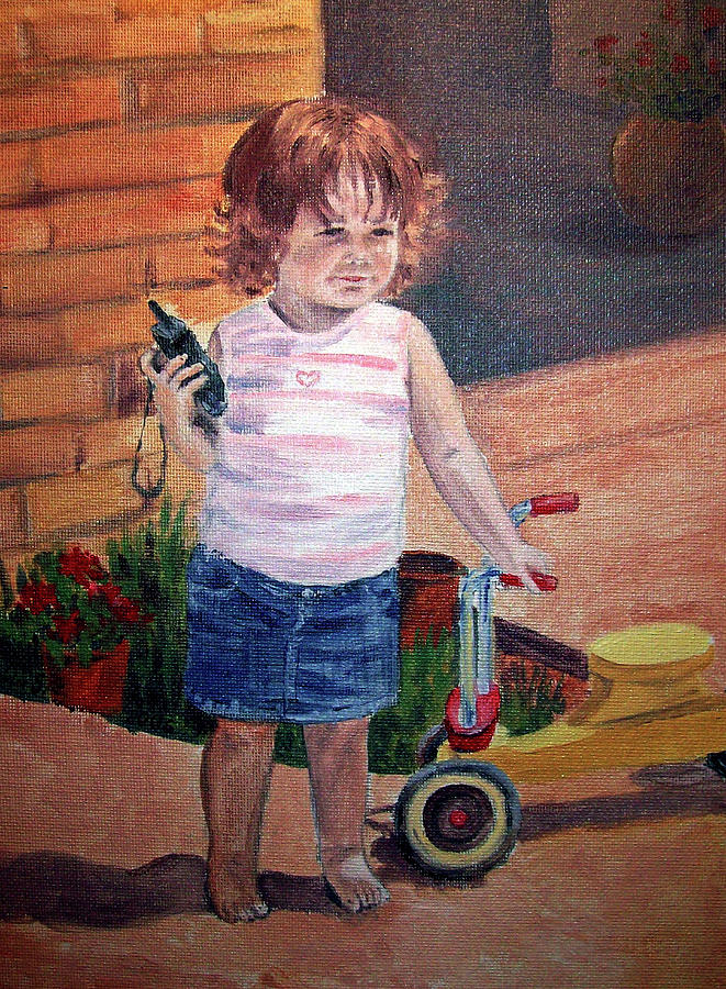 Summer Painting - Let Me Call Papa by Irina Sztukowski