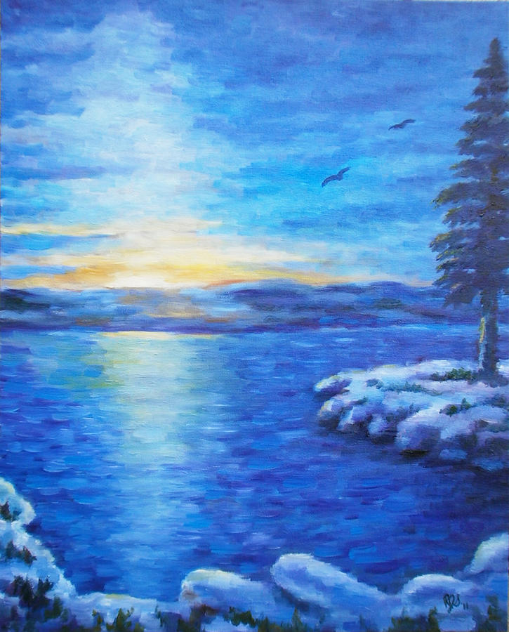 Nature Painting - Let The Day Have You by Rebecca Steelman