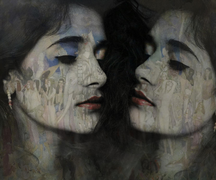Fantasy Mixed Media - Let The Dream Begin Let Your Darker Side Give In  by Paul Lovering