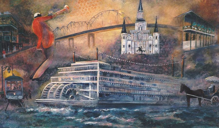 Delta Queen Painting - Let the Good Times Roll by Gary Partin