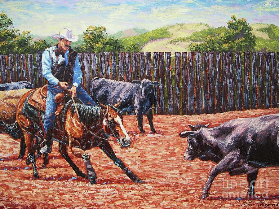 Let the Horse Do His Job Painting by Tom Chapman