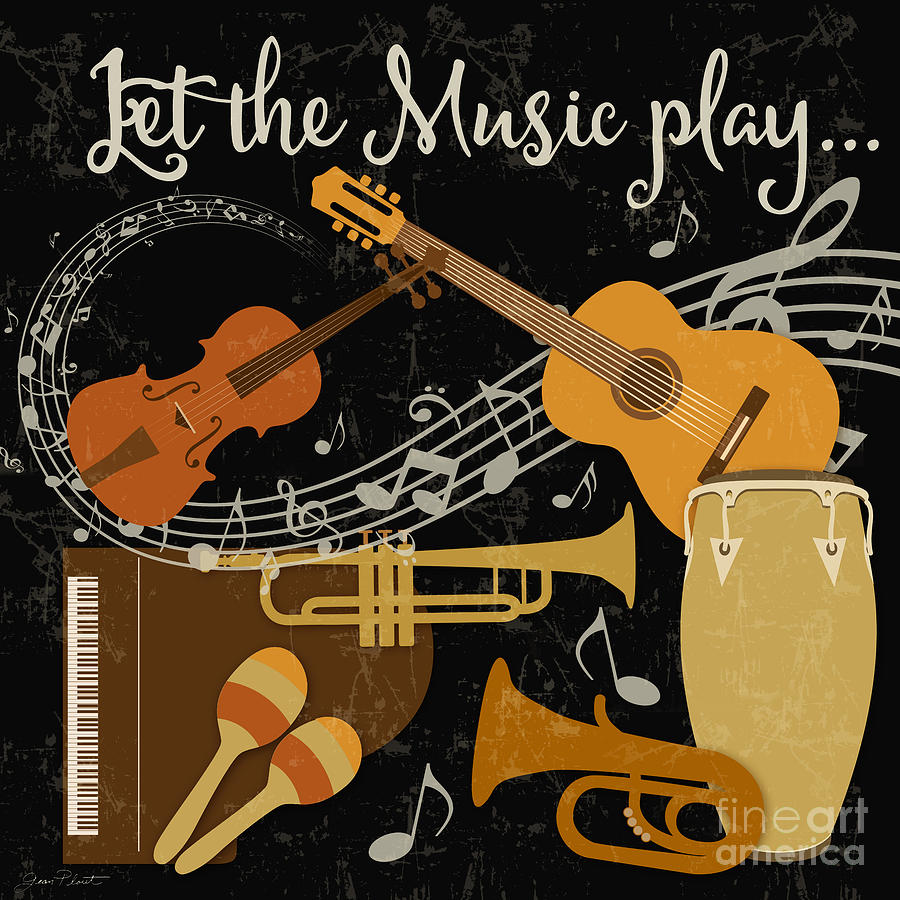 Let the Music Play-JP3512 Painting by Jean Plout