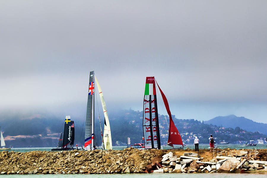 Let the Race Begin  Americas Cup  Photograph by Chuck Kuhn